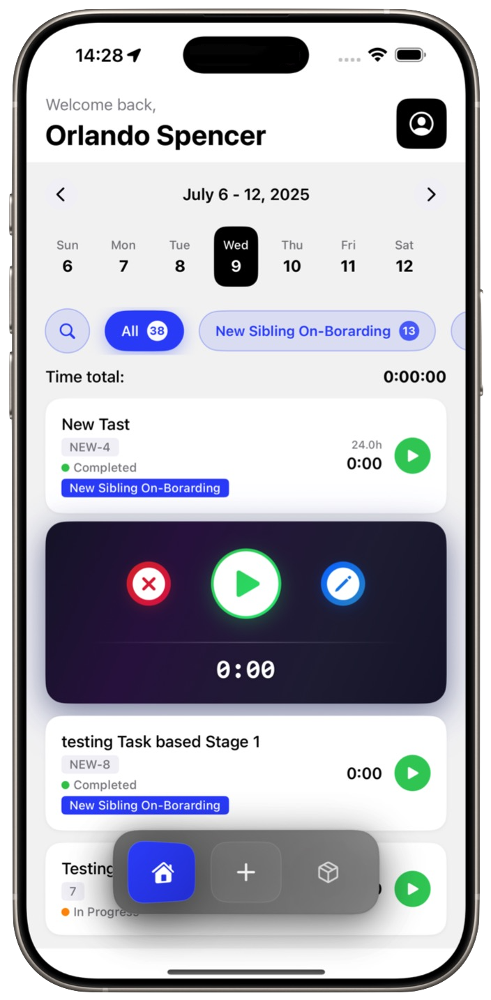 Screenshot of the Jüulio Mobile workforce application